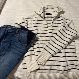 Hatch maternity clothes - sweater and jeans